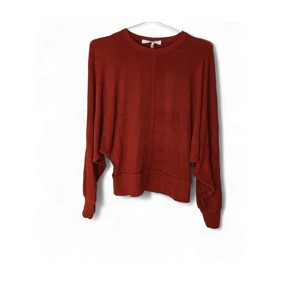 New Project Social T Los Angeles Rust Red Dolman Sleeve Sweater Women’s Medium - Picture 3 of 12